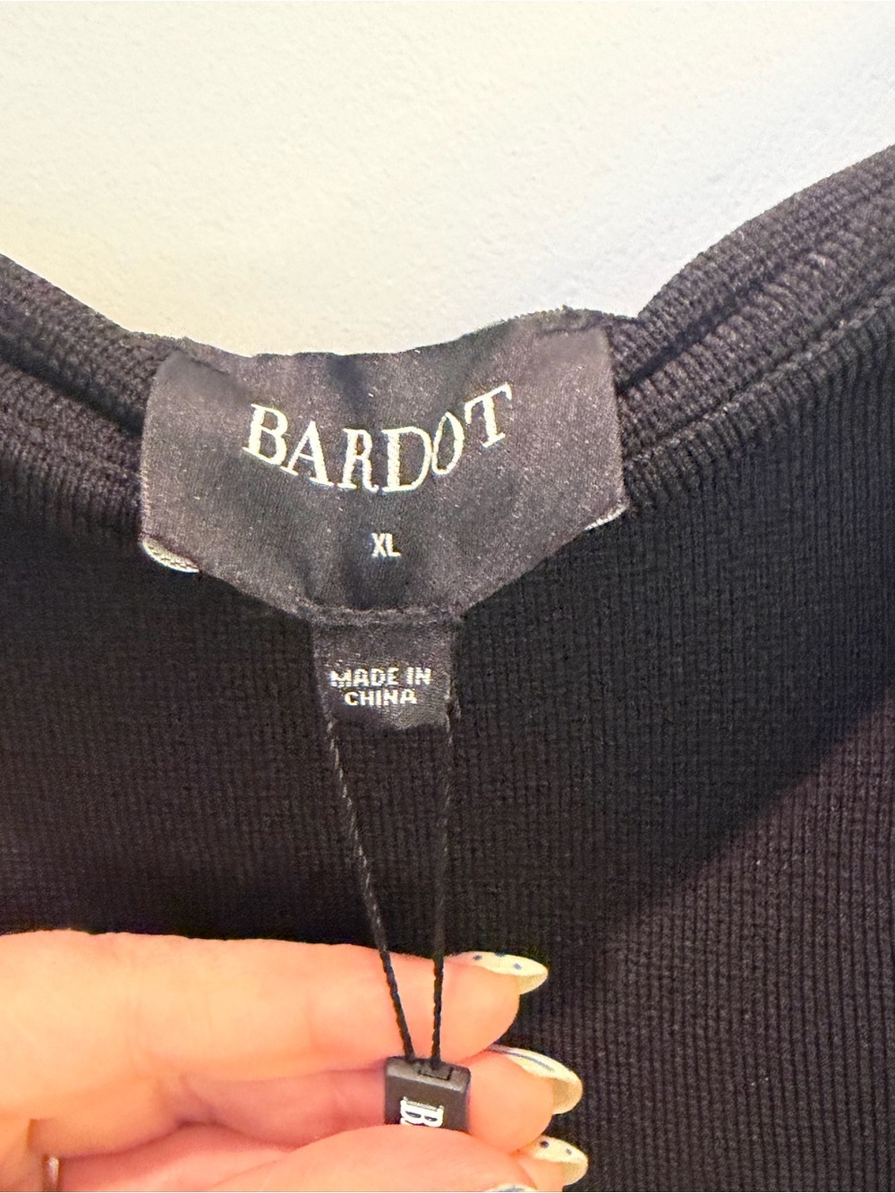 Bardot Black Off-Shoulder Long Sleeve Midi Dress - Picture 5 of 8